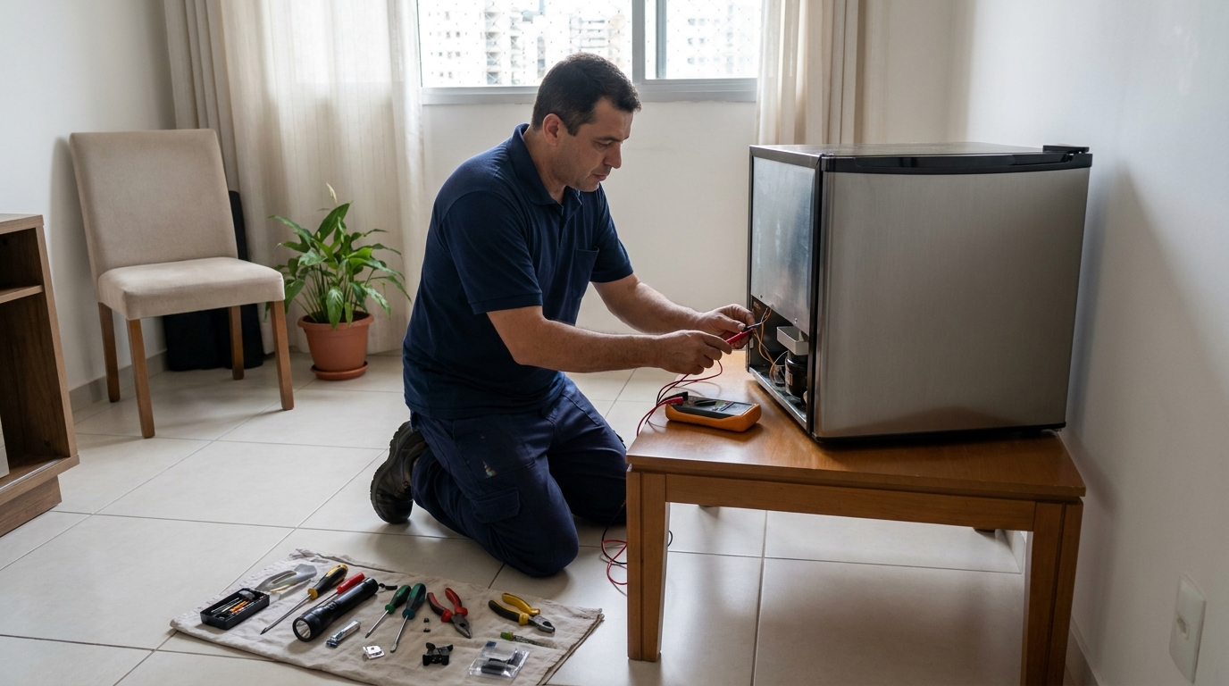 Técnico de conserto de frigobar em residência em Londrina‑PR